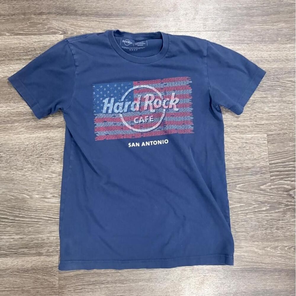Hard-rock-cafe Men's Blue and Navy T-shirt